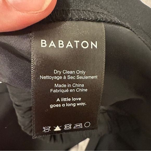 Babaton Aritzia Black White Tuxedo Cropped Trouser Pants Size 4 Women’s - Picture 11 of 12